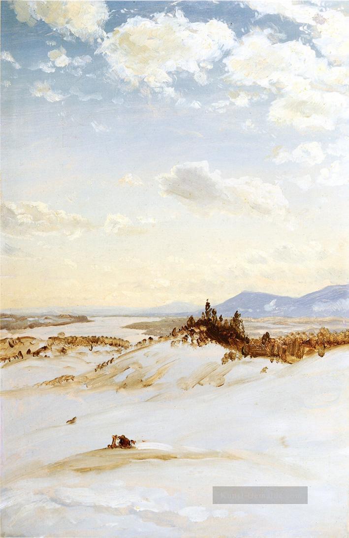 Schnee Szene Olana Landschaft Hudson Fluss Frederic Edwin Church Ölgemälde
